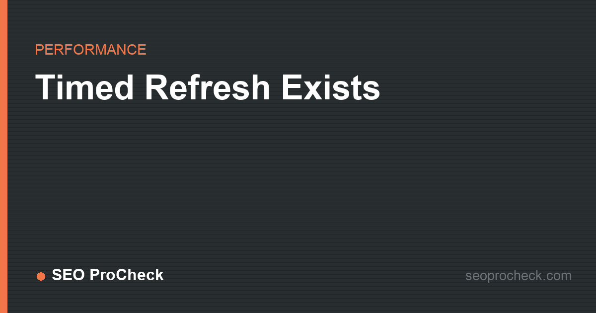 Timed refresh exists