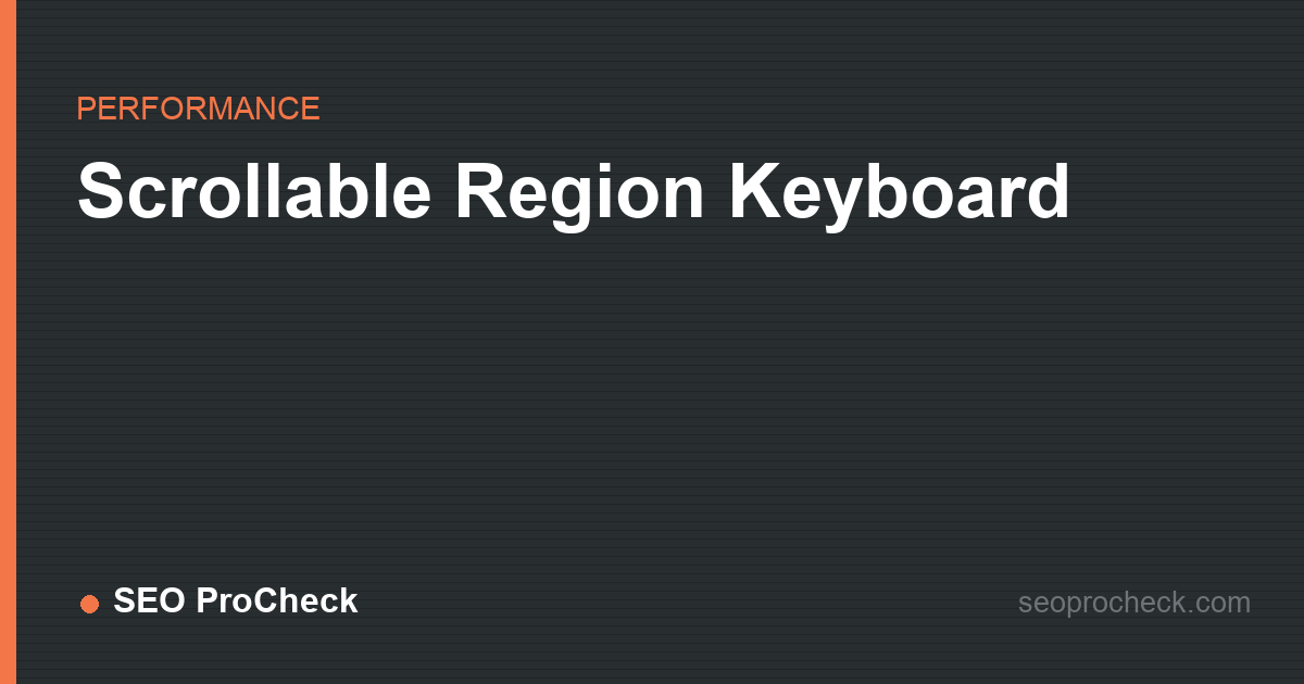 Scrollable region keyboard