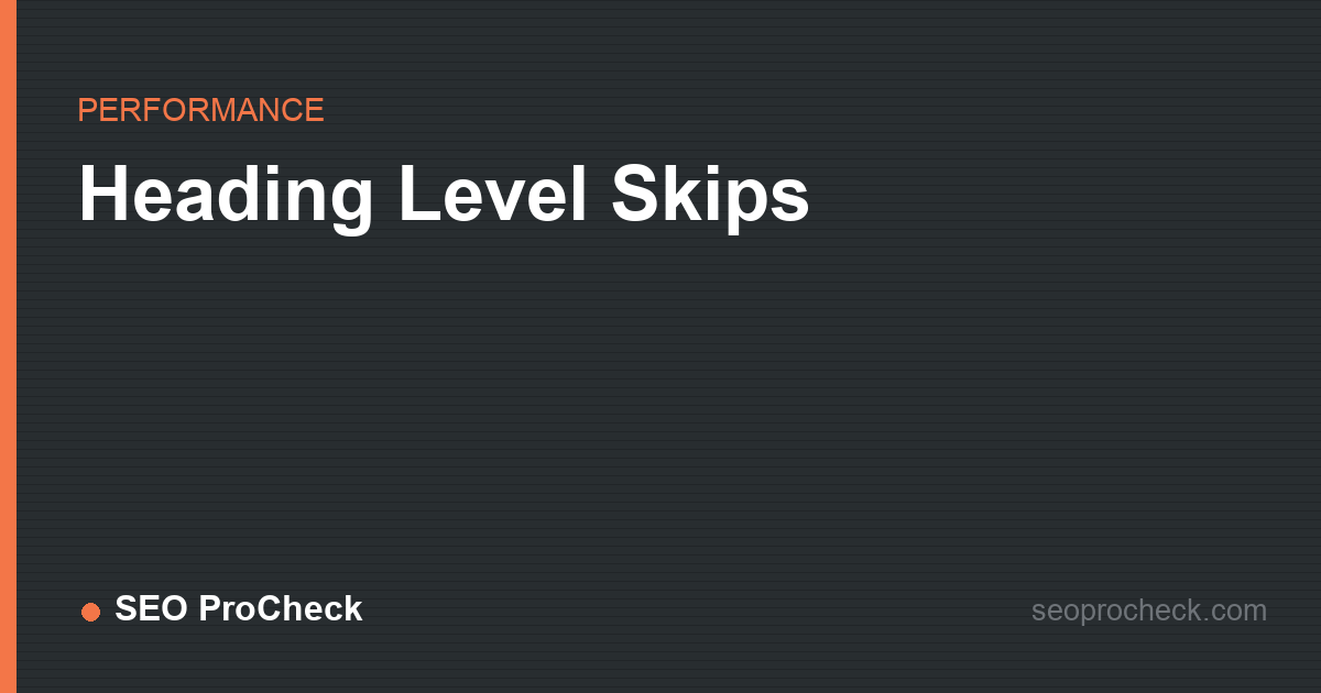 Heading level skips