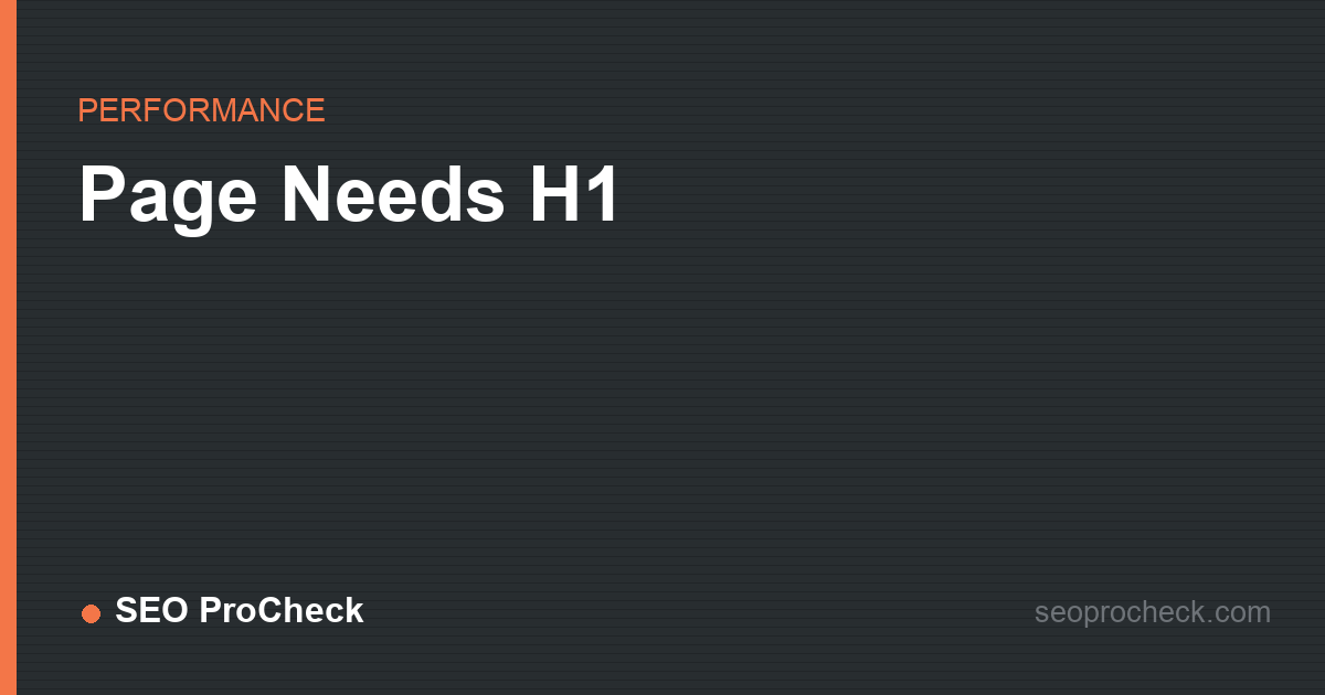 Page needs h1