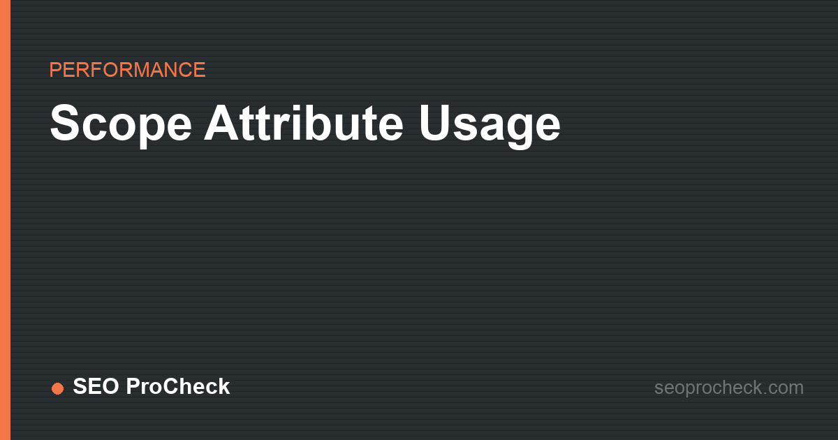 Scope attribute usage