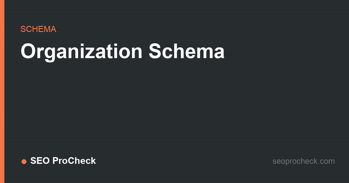 Organization schema