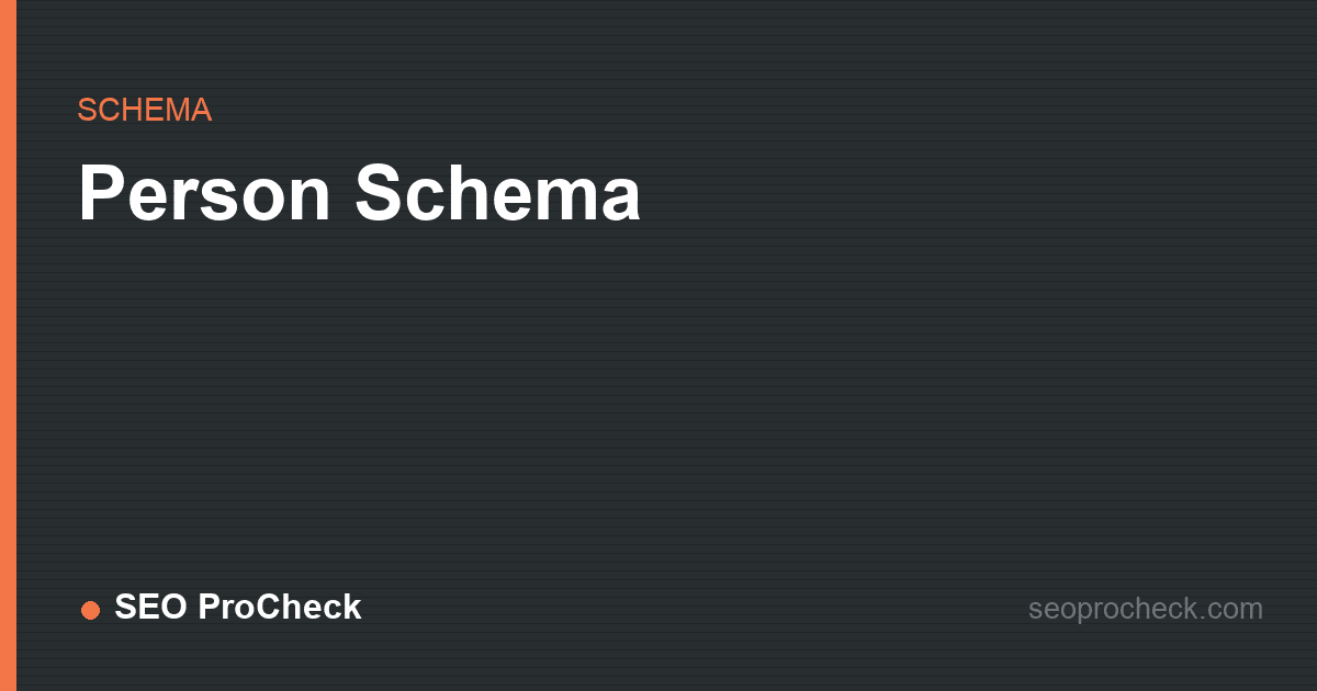 Person schema