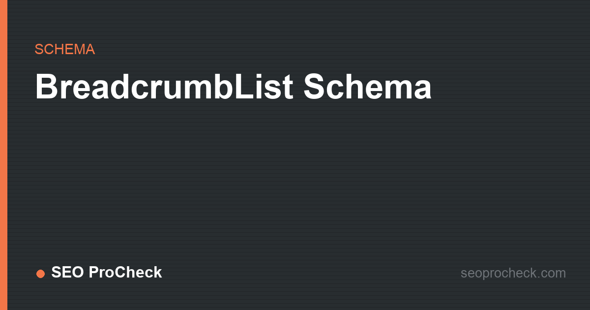 Breadcrumblist schema