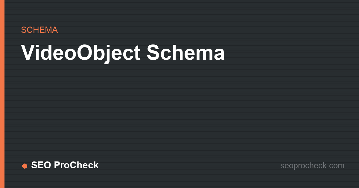 Videoobject schema