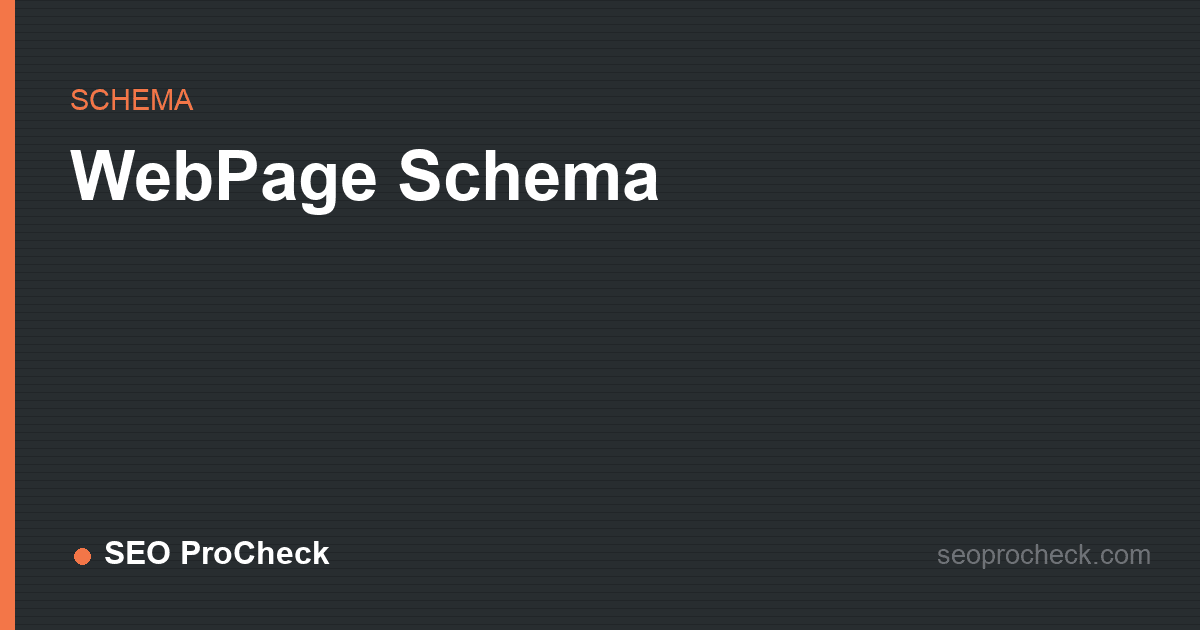 Webpage schema