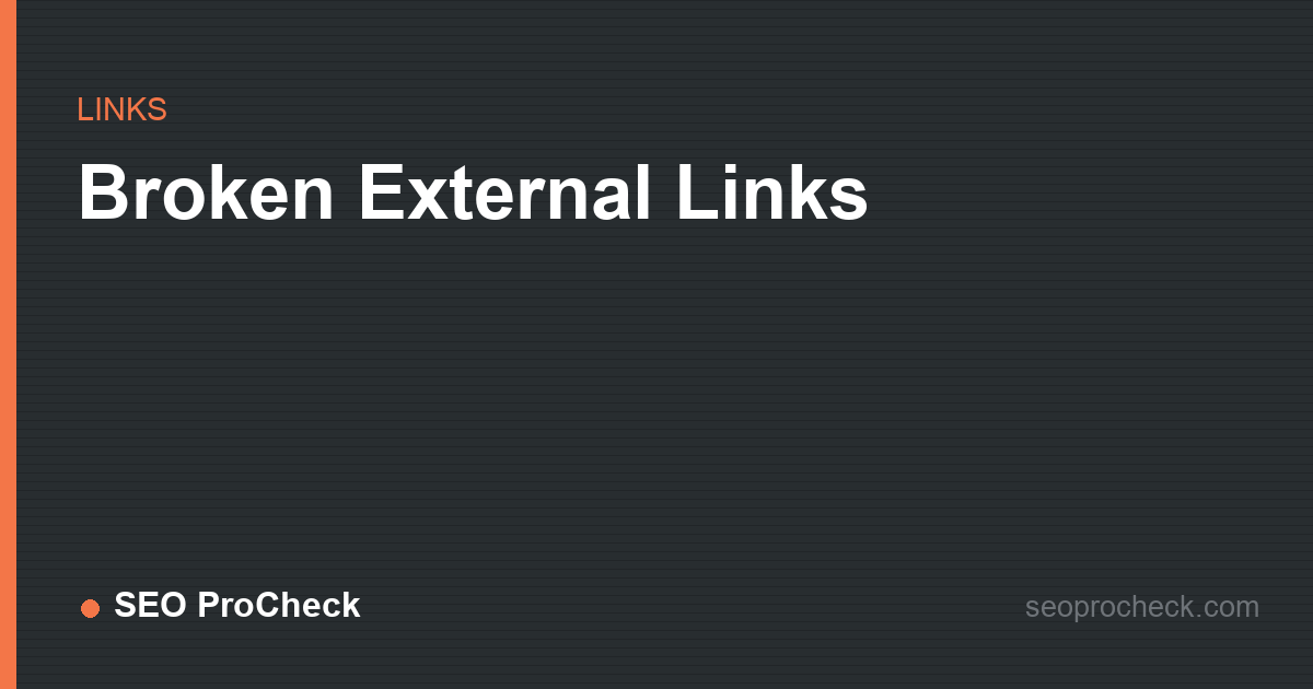 Broken external links