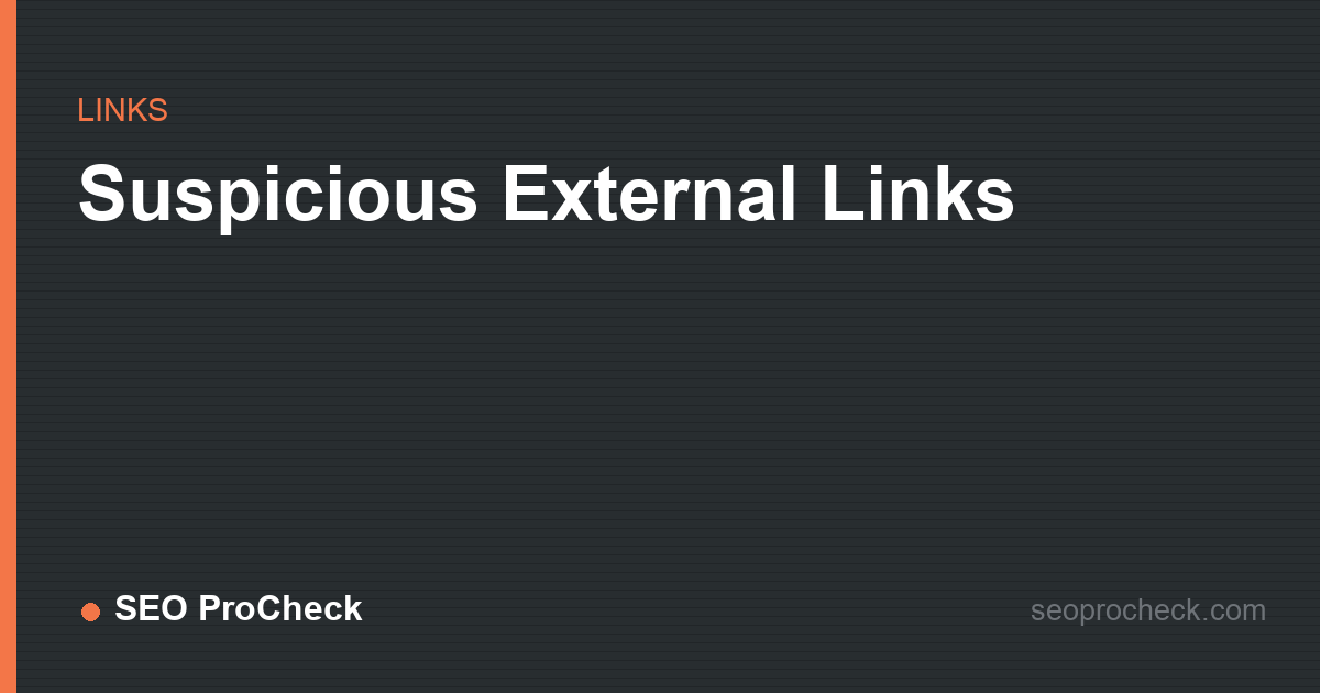 Suspicious external links