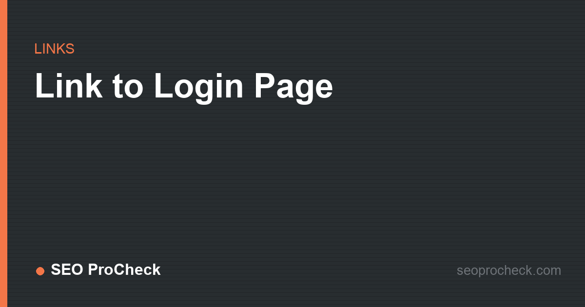 Link to login page