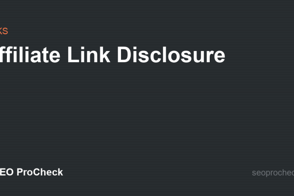 Affiliate Link Disclosure