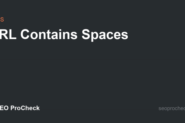 URL Contains Spaces