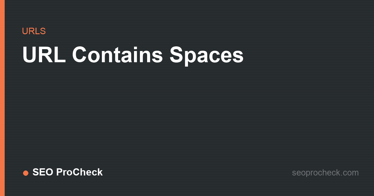 Url contains spaces