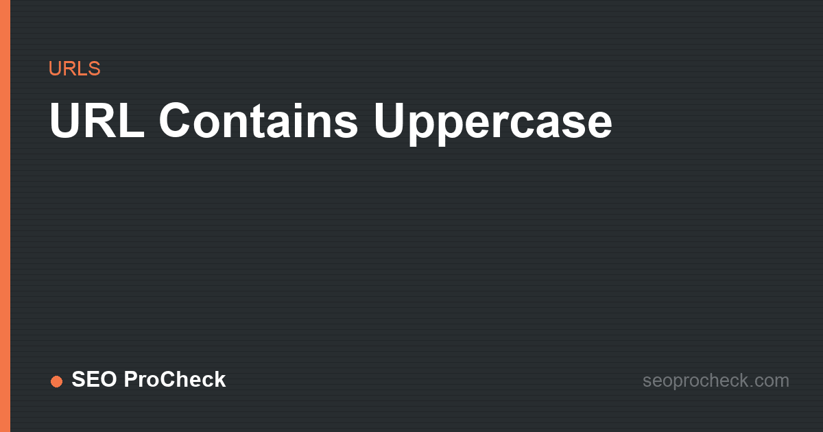 Url contains uppercase