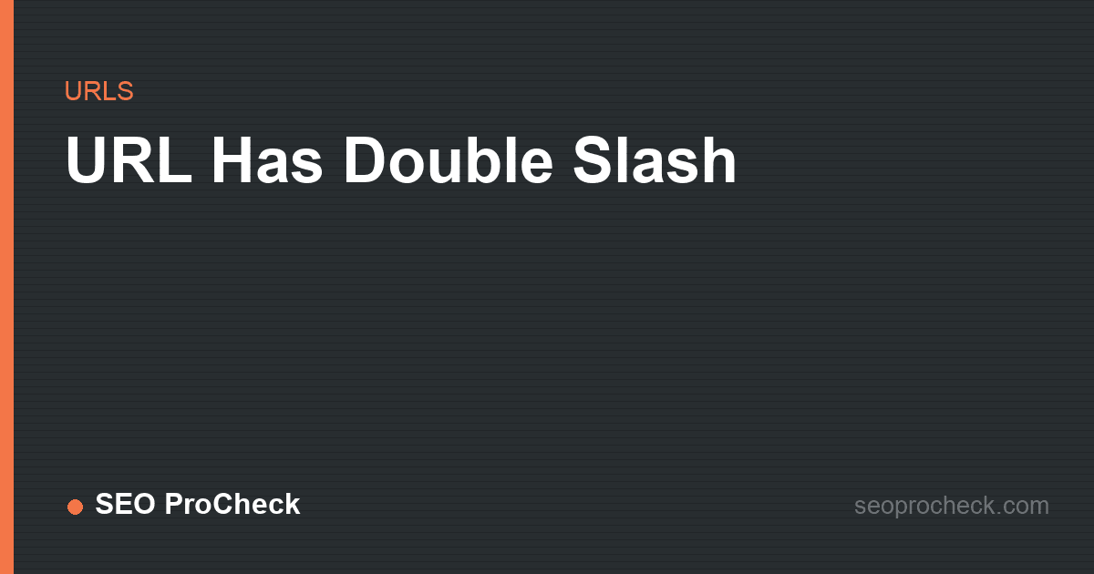 Url has double slash