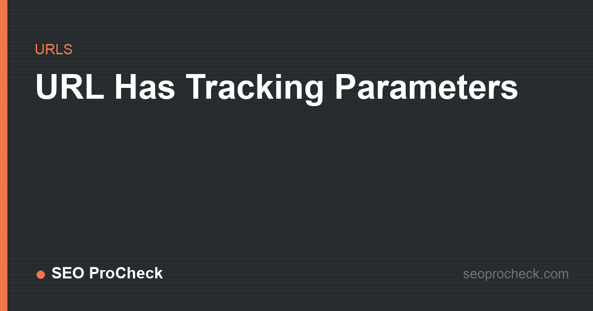 Url has tracking parameters