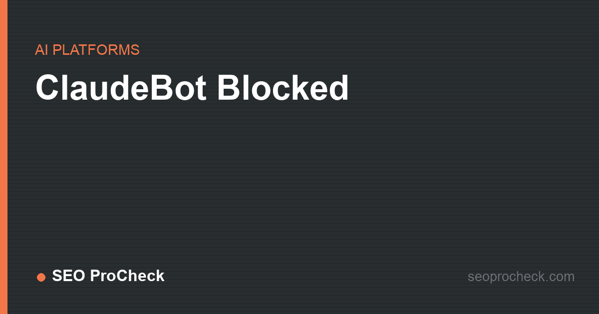 Claudebot blocked