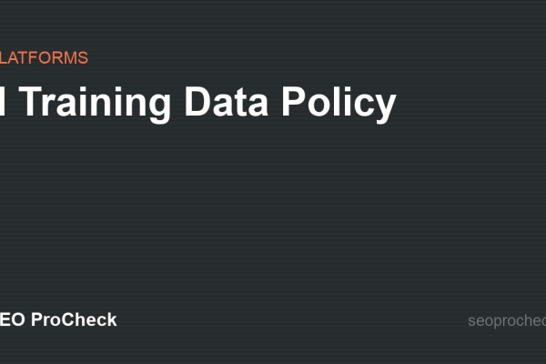 AI Training Data Policy