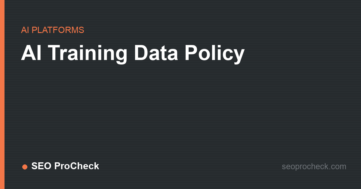 Ai training data policy