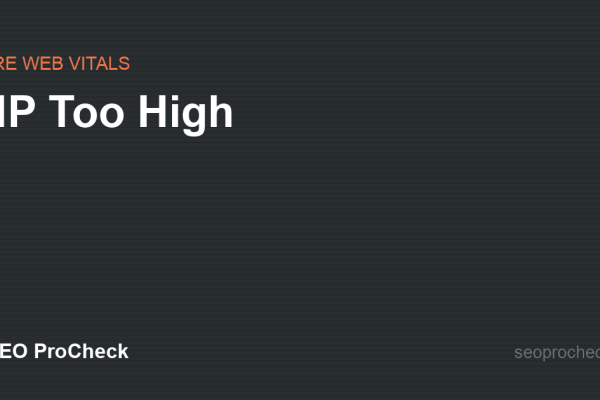 INP Too High
