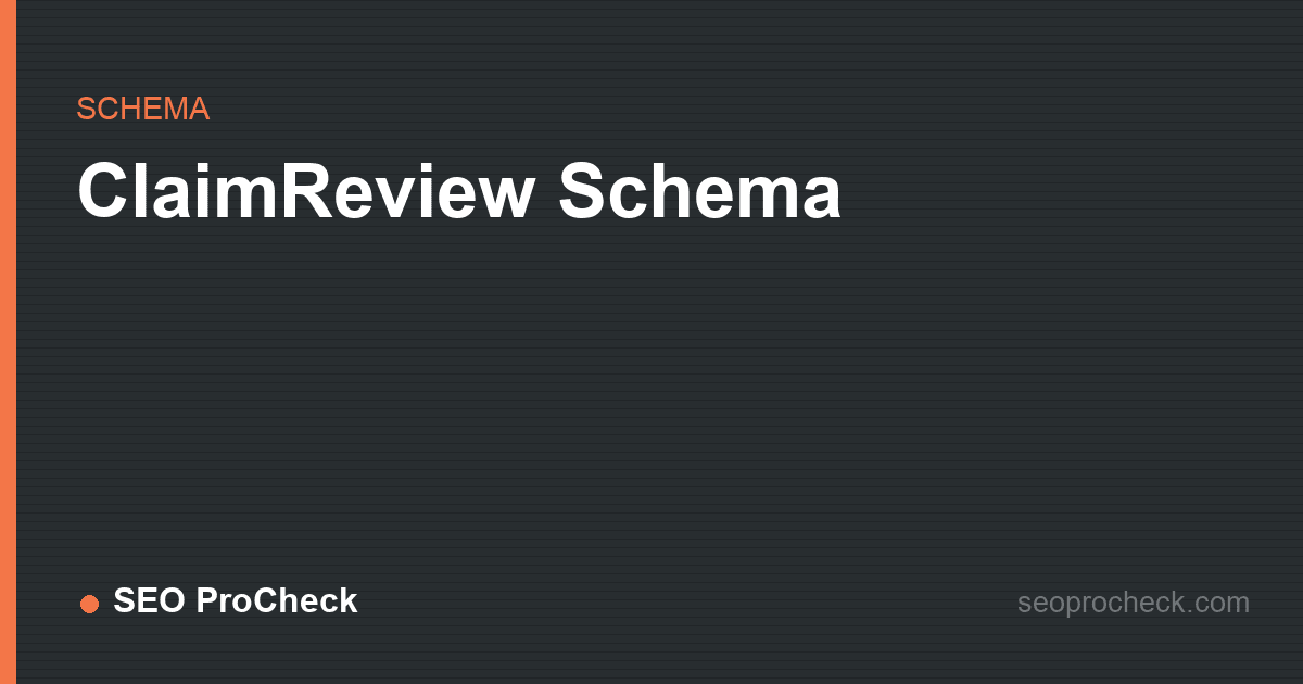 Claimreview schema