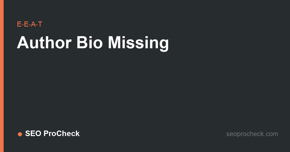 Author bio missing