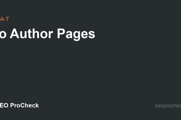No Author Pages