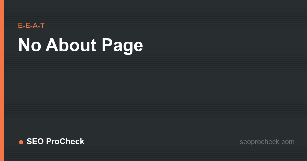 No about page