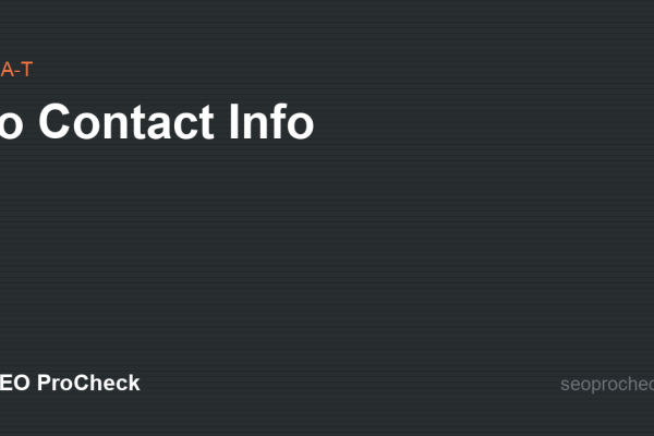 No Contact Info