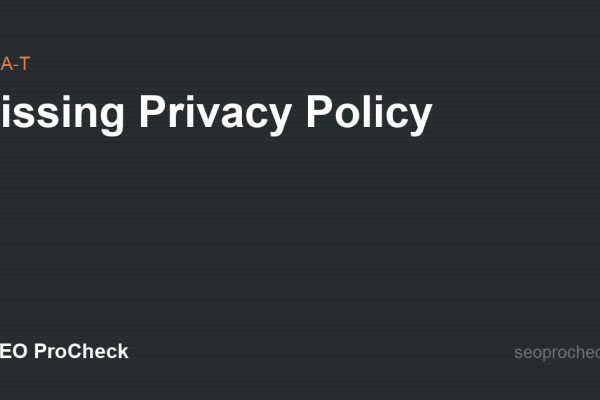 Missing Privacy Policy