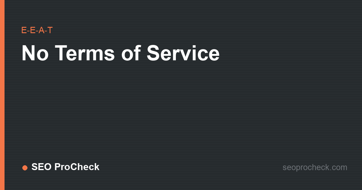 No terms of service