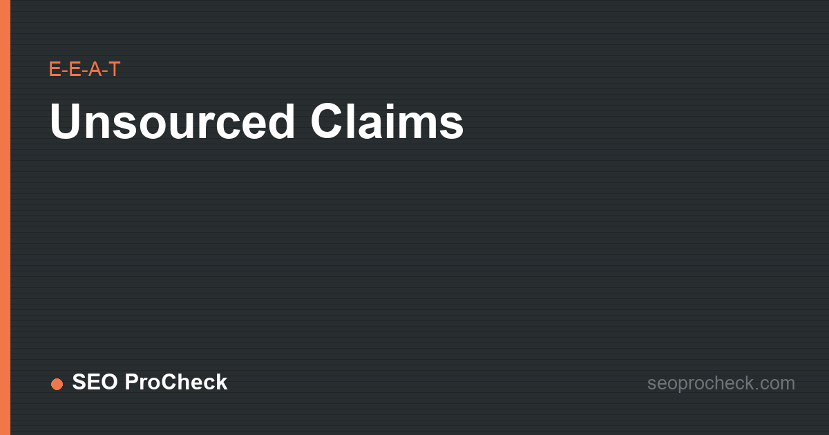 Unsourced claims