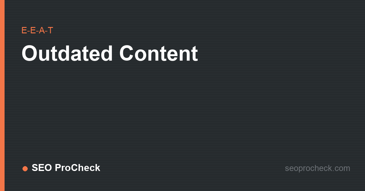 Outdated content