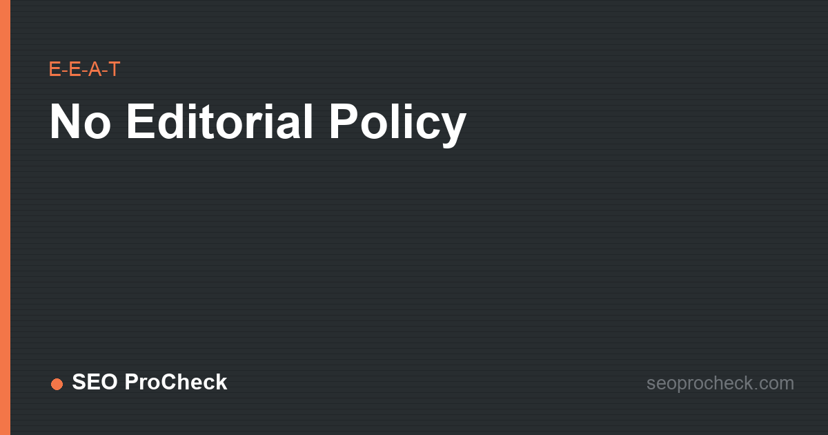 No editorial policy