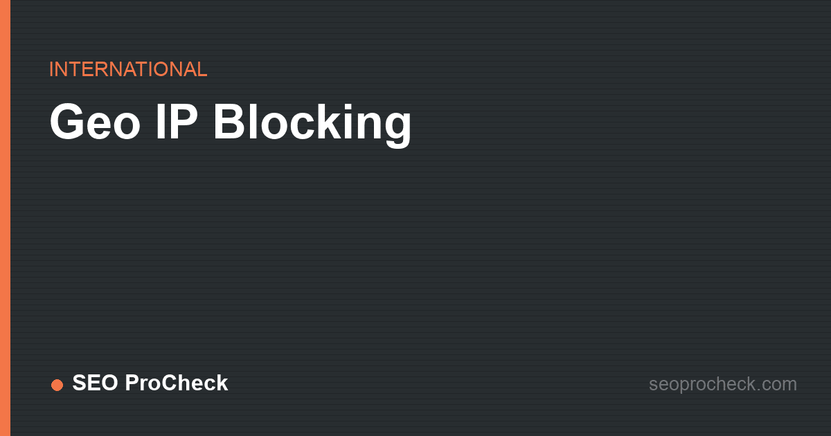 Geo ip blocking