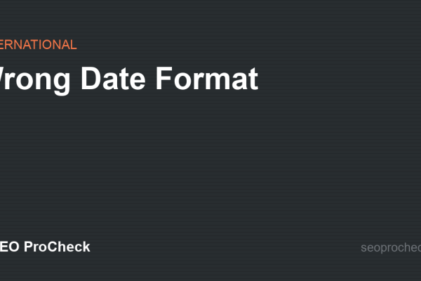 Wrong Date Format