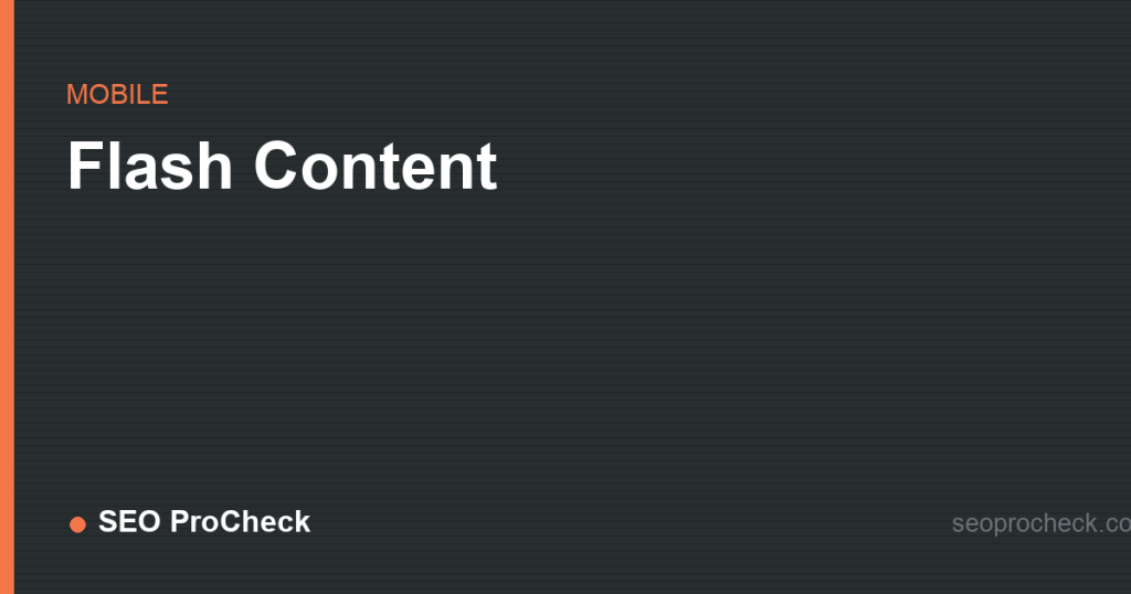 Flash content: why it is dead and how to replace it 2 Flash content: why it is dead and how to replace it