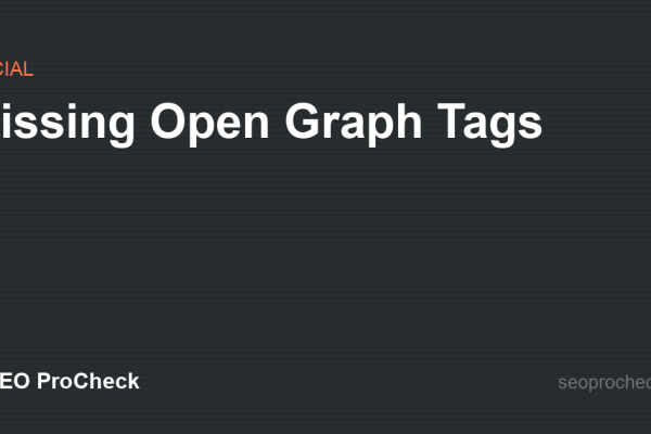 Missing Open Graph Tags