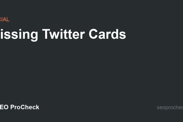 Missing Twitter Cards