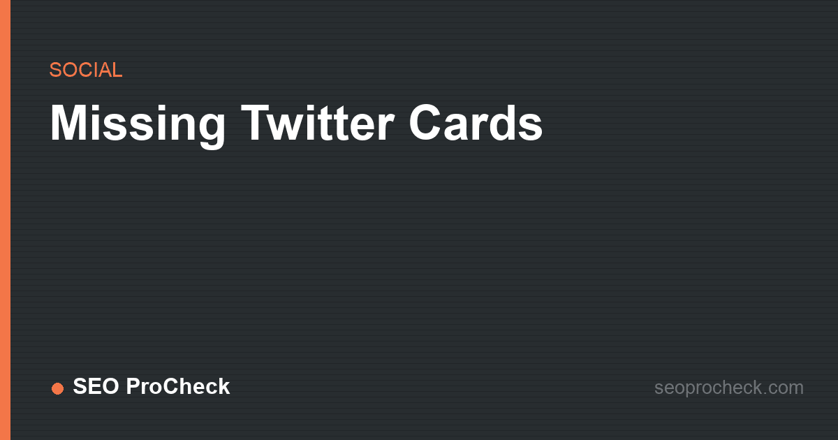Missing twitter cards