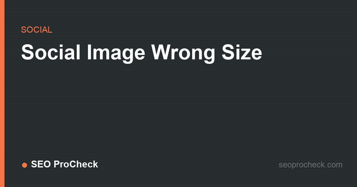 Social image wrong size