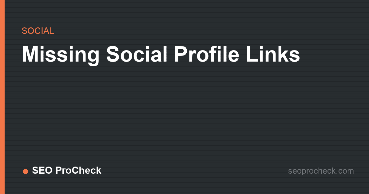 Missing social profile links