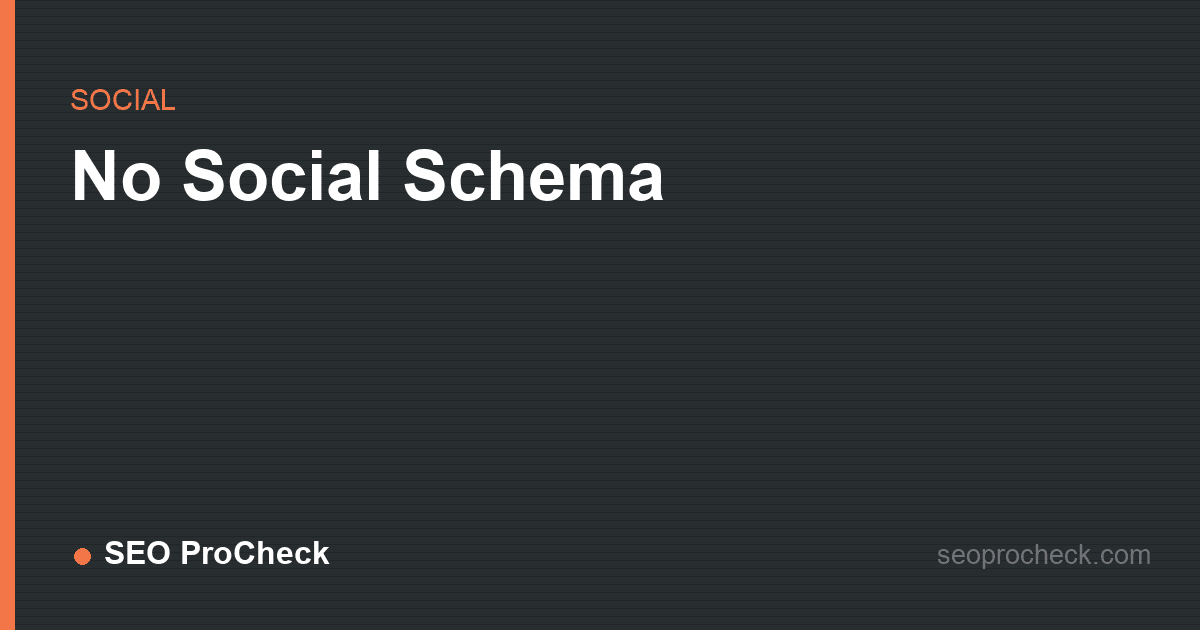 No social schema