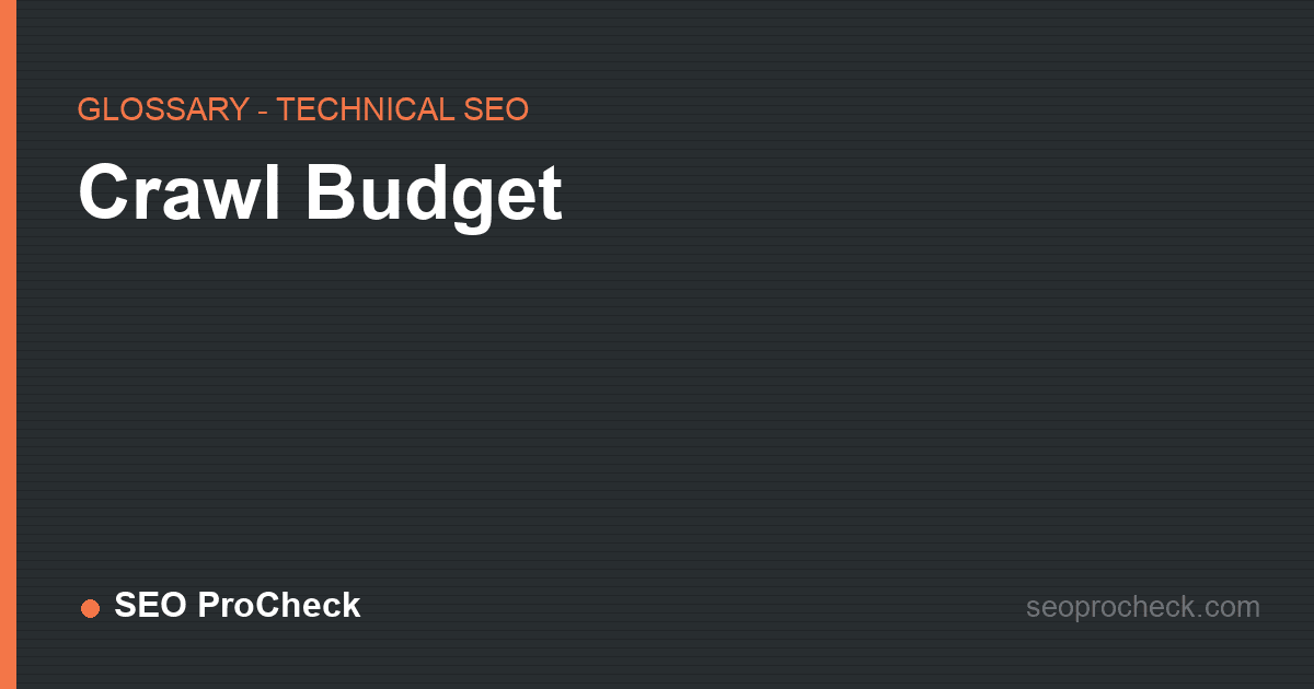 Crawl budget