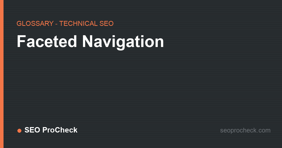 Faceted navigation