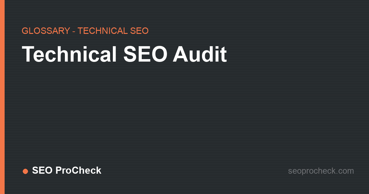 Technical seo audit