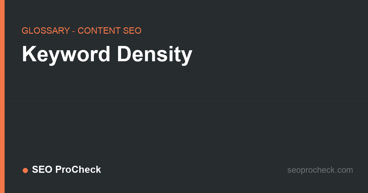 Keyword density