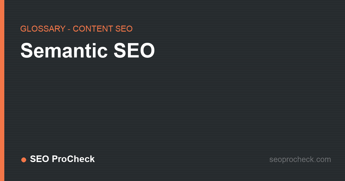 Semantic seo