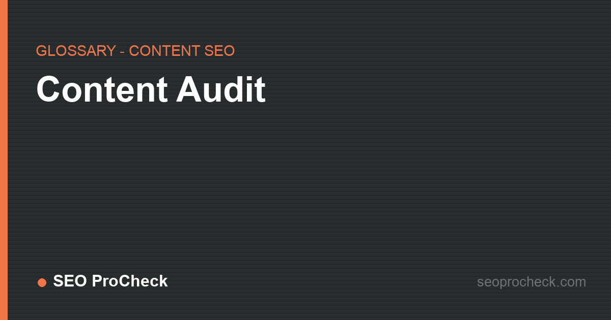 Content audit