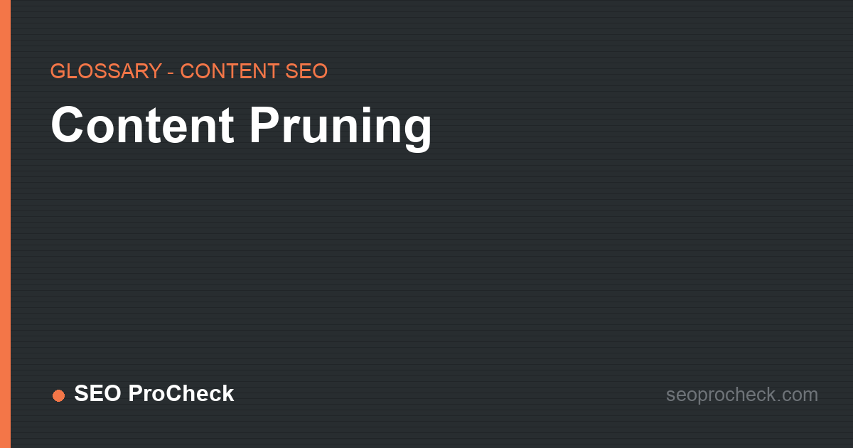 Content pruning