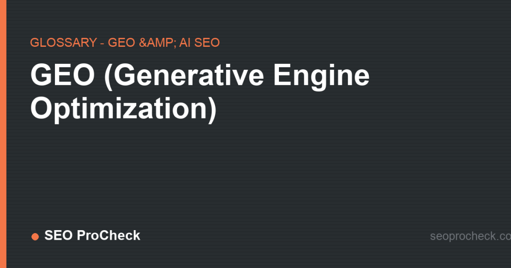 Geo (generative engine optimization) 2 Geo (generative engine optimization)